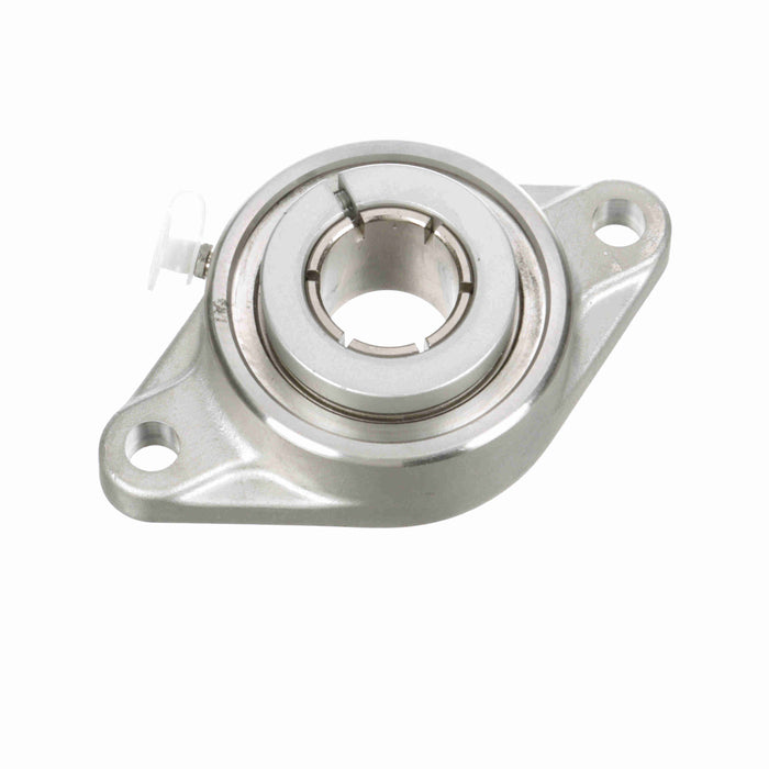 Sealmaster CRFTS-PN206T Mounted Ball Bearings, Phosphorous Nickel Coated Bearing, 2 Bolt Flange Bearings, 30mm Diameter, Stainless Steel Housing, Concentric Locking, High Performance Seal (HPS), Wide Inner Race