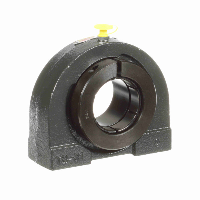 Sealmaster TB-32RT Mounted Ball Bearings, Black Oxide Bearing, Tapped Base Pillow Block Bearings, 2" Diameter, Cast Iron Housing, Concentric Locking, Felt Labyrinth Seal, Wide Inner Race