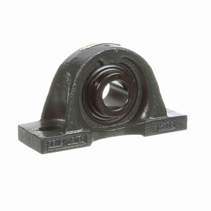 Sealmaster MP-19C RMA Mounted Ball Bearings, Black Oxide Bearing, Pillow Block Bearings, 1-3/16" Diameter, Cast Iron Housing, Set Screw Locking, Contact Seal, Reduced Maintenance - Lubed for Life, Air HandlingWide Inner Race