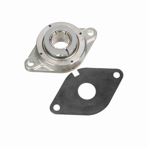 Sealmaster CRBFTS-PN31T Mounted Ball Bearings, Phosphorous Nickel Coated Bearing, 2 Bolt Flange Bearings, 1-15/16" Diameter, Stainless Steel Housing, Concentric Locking, High Performance Seal (HPS), Machined For Bolt on End Cap and Backside Shield Included, Wide Inner Race