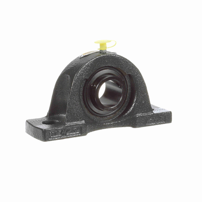 Sealmaster NP-19 HI Mounted Ball Bearings, Black Oxide Bearing, Pillow Block Bearings, 1-3/16" Diameter, Cast Iron Housing, Set Screw Locking, Nomex Seal, High Performance, High Temperature Seal, High Temperature Grease, Krytox 226 Grease, Wide Inner Race