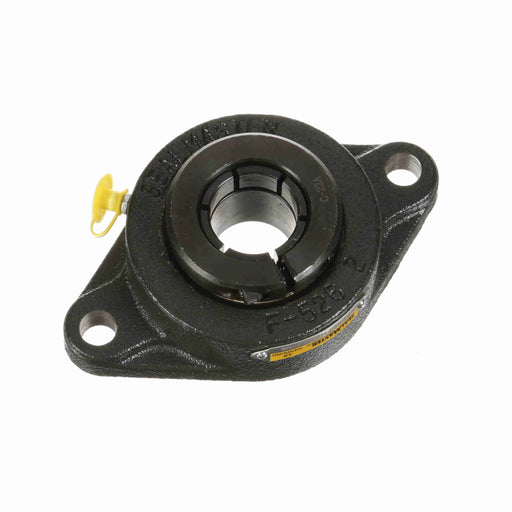 Sealmaster SFT-20T HS Mounted Ball Bearings, Black Oxide Bearing, 2 Bolt Flange Bearings, 1-1/4" Diameter, Cast Iron Housing, Concentric Locking, Felt Labyrinth Seal, High Speed, Wide Inner Race