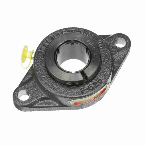 Sealmaster SFT-20RT CTY Mounted Ball Bearings, Black Oxide Bearing, 2 Bolt Flange Bearings, 1-1/4" Diameter, Cast Iron Housing, Concentric Locking, Felt Labyrinth Seal, Plug Grease Fitting, Wide Inner Race