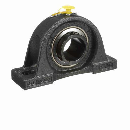 Sealmaster NP-23 DRT Mounted Ball Bearings, Black Oxide Bearing, Pillow Block Bearings, 1-7/16" Diameter, Cast Iron Housing, Set Screw Locking, Triple Lip Seal, High Contamination, Wide Inner Race