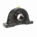 Sealmaster NP-28 DRT Mounted Ball Bearings, Black Oxide Bearing, Pillow Block Bearings, 1-3/4" Diameter, Cast Iron Housing, Set Screw Locking, Triple Lip Seal, High Contamination, Wide Inner Race