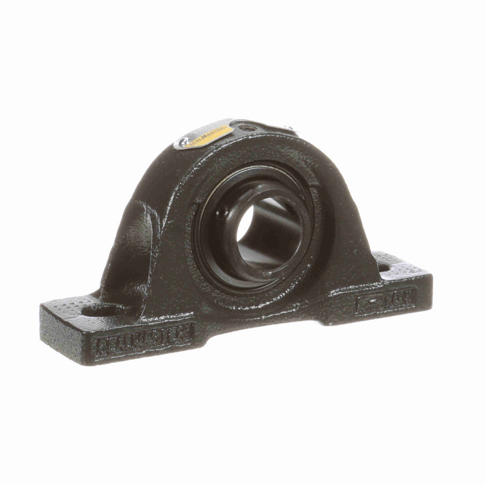 Sealmaster NP-16 VL Mounted Ball Bearings, Black Oxide Bearing, Pillow Block Bearings, 1" Diameter, Cast Iron Housing, Set Screw Locking, Felt Labyrinth Seal, Wide Inner Race