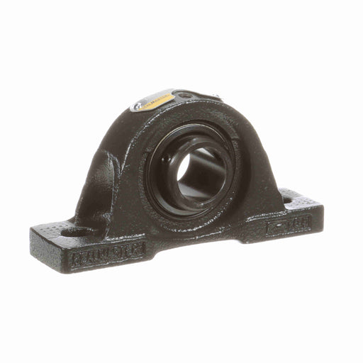 Sealmaster NP-16 RM Mounted Ball Bearings, Black Oxide Bearing, Pillow Block Bearings, 1" Diameter, Cast Iron Housing, Set Screw Locking, Felt Labyrinth Seal, Reduced Maintenance - Lubed for Life, Wide Inner Race