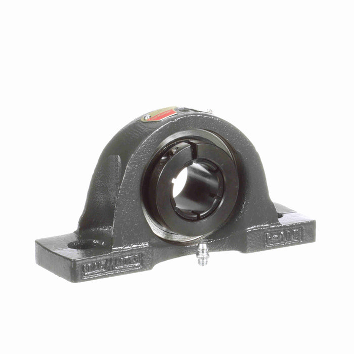 Sealmaster NPMH-19T Mounted Ball Bearings, Black Oxide Bearing, Pillow Block Bearings, 1-3/16" Diameter, Cast Iron Housing, Concentric Locking, Felt Labyrinth Seal, Wide Inner Race