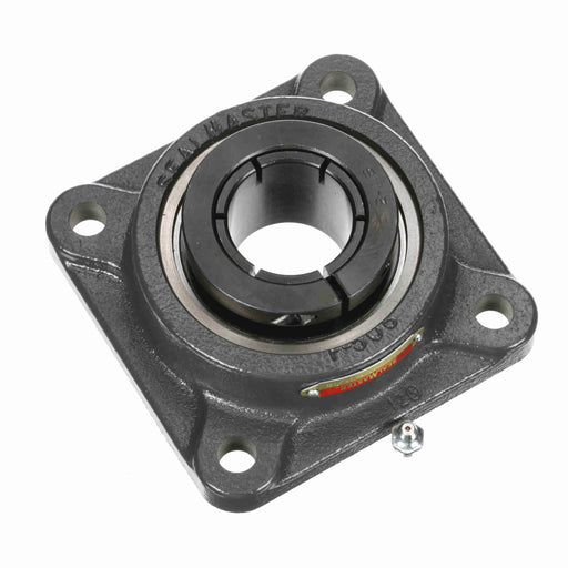 Sealmaster SFMH-27T Mounted Ball Bearings, Black Oxide Bearing, 4 Bolt Flange Bearings, 1-11/16" Diameter, Cast Iron Housing, Concentric Locking, Felt Labyrinth Seal, Wide Inner Race