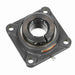 Sealmaster SFMH-32T Mounted Ball Bearings, Black Oxide Bearing, 4 Bolt Flange Bearings, 2" Diameter, Cast Iron Housing, Concentric Locking, Felt Labyrinth Seal, Wide Inner Race