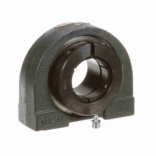 Sealmaster TBMH-31T Mounted Ball Bearings, Black Oxide Bearing, Tapped Base Pillow Block Bearings, 1-15/16" Diameter, Cast Iron Housing, Concentric Locking, Felt Labyrinth Seal, Wide Inner Race