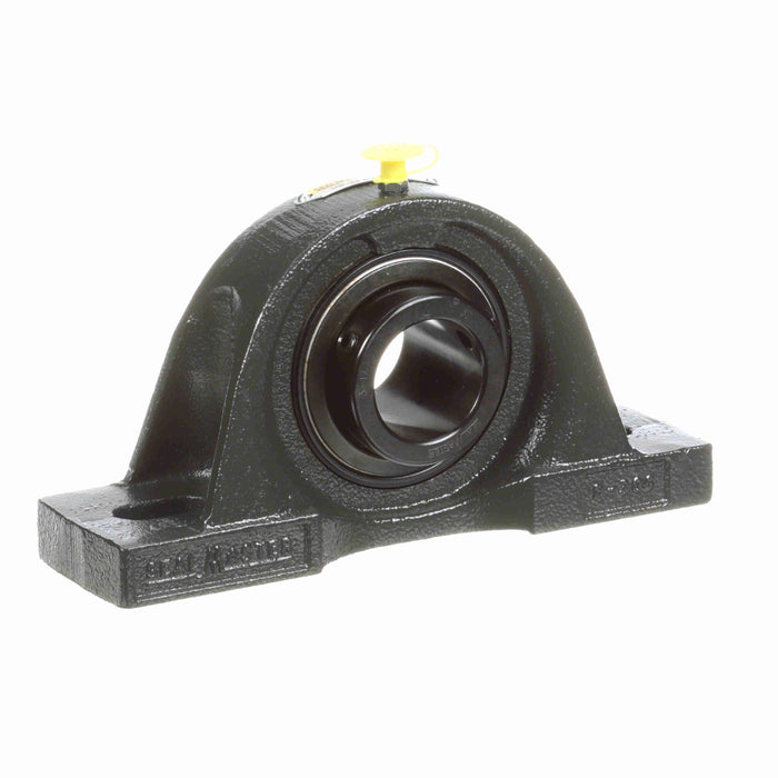 Sealmaster MP-23 CXU Mounted Ball Bearings, Black Oxide Bearing, Pillow Block Bearings, 1-7/16" Diameter, Cast Iron Housing, Set Screw Locking, Felt Labyrinth Seal, Air Handling Housing Fit, Wide Inner Race