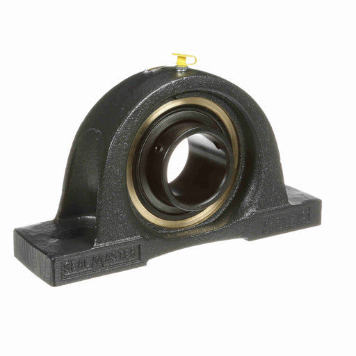 Sealmaster EMP-39 CXU Mounted Ball Bearings, Black Oxide Bearing, Pillow Block Bearings, 2-7/16" Diameter, Cast Iron Housing, Set Screw Locking, Felt Labyrinth Seal, Air Handling Housing Fit, Wide Inner Race