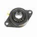 Sealmaster SFT-22T CXU Mounted Ball Bearings, Black Oxide Bearing, 2 Bolt Flange Bearings, 1-3/8" Diameter, Cast Iron Housing, Concentric Locking, Felt Labyrinth Seal, Air Handling Housing Fit, Wide Inner Race