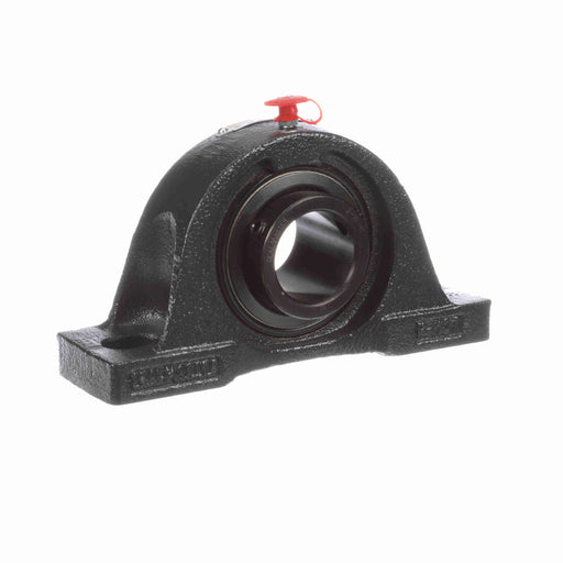 Sealmaster NP-24C Mounted Ball Bearings, Black Oxide Bearing, Pillow Block Bearings, 1-1/2" Diameter, Cast Iron Housing, Set Screw Locking, Contact Seal, Wide Inner Race