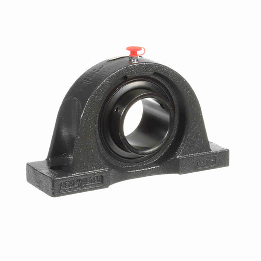 Sealmaster NP-39 HT Mounted Ball Bearings, Black Oxide Bearing, Pillow Block Bearings, 2-7/16" Diameter, Cast Iron Housing, Set Screw Locking, Nomex Seal, High Temperature Seal, High Temperature Grease, Wide Inner Race