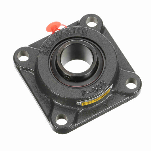 Sealmaster SF-23 HT Mounted Ball Bearings, Black Oxide Bearing, 4 Bolt Flange Bearings, 1-7/16" Diameter, Cast Iron Housing, Set Screw Locking, Nomex Seal, High Temperature Seal, High Temperature Grease, Wide Inner Race