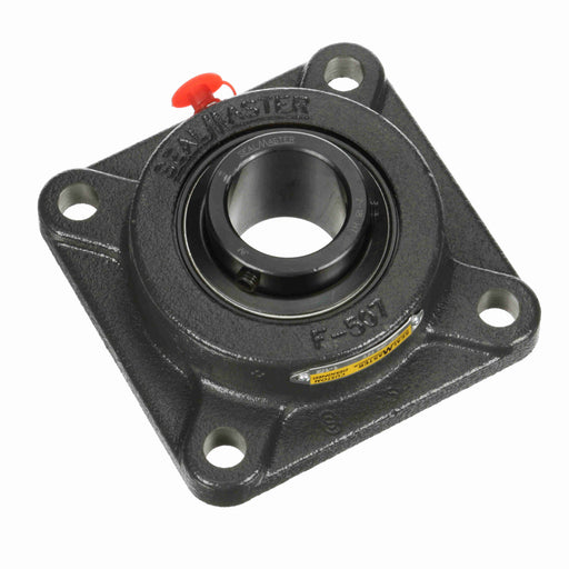 Sealmaster SF-24 HT Mounted Ball Bearings, Black Oxide Bearing, 4 Bolt Flange Bearings, 1-1/2" Diameter, Cast Iron Housing, Set Screw Locking, Nomex Seal, High Temperature Seal, High Temperature Grease, Wide Inner Race