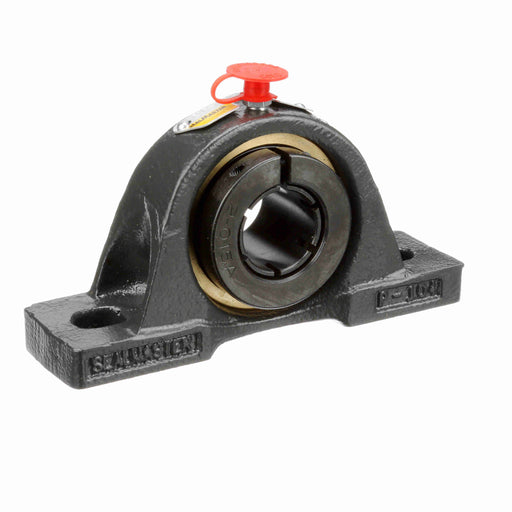 Sealmaster ENP-23T Mounted Ball Bearings, Black Oxide Bearing, Pillow Block Bearings, 1-7/16" Diameter, Cast Iron Housing, Concentric Locking, Felt Labyrinth Seal, Wide Inner Race