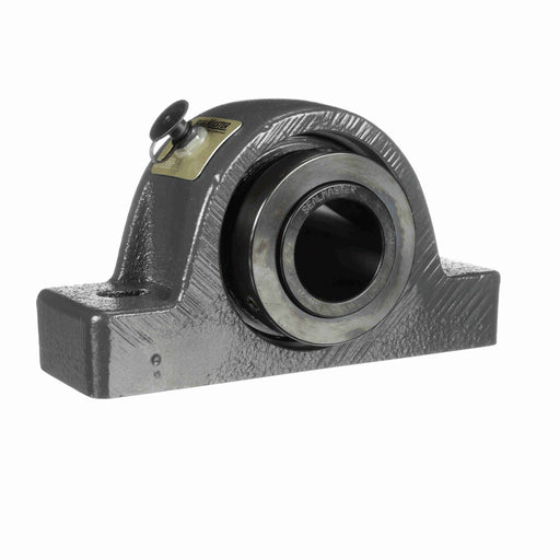 Sealmaster USRB5000-107 Mounted Spherical Roller Bearings, Black Oxide Bearing, Pillow Block Bearings, 1-7/16" Diameter, Cast Iron Housing, Two Set Screw Lock Collars, Felt Labyrinth Seal, 