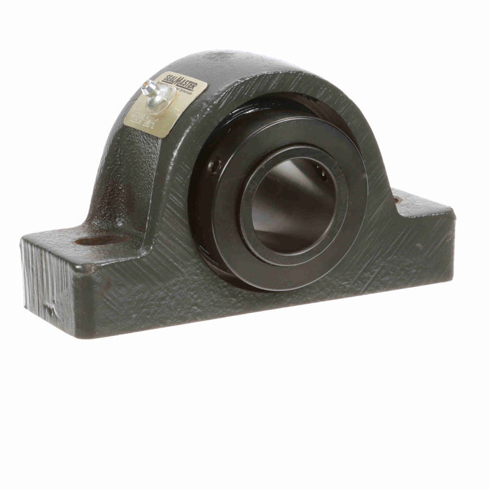 Sealmaster USRB5000-108-C Mounted Spherical Roller Bearings, Black Oxide Bearing, Pillow Block Bearings, 1-1/2" Diameter, Cast Iron Housing, Two Set Screw Lock Collars, Contact Seal, 