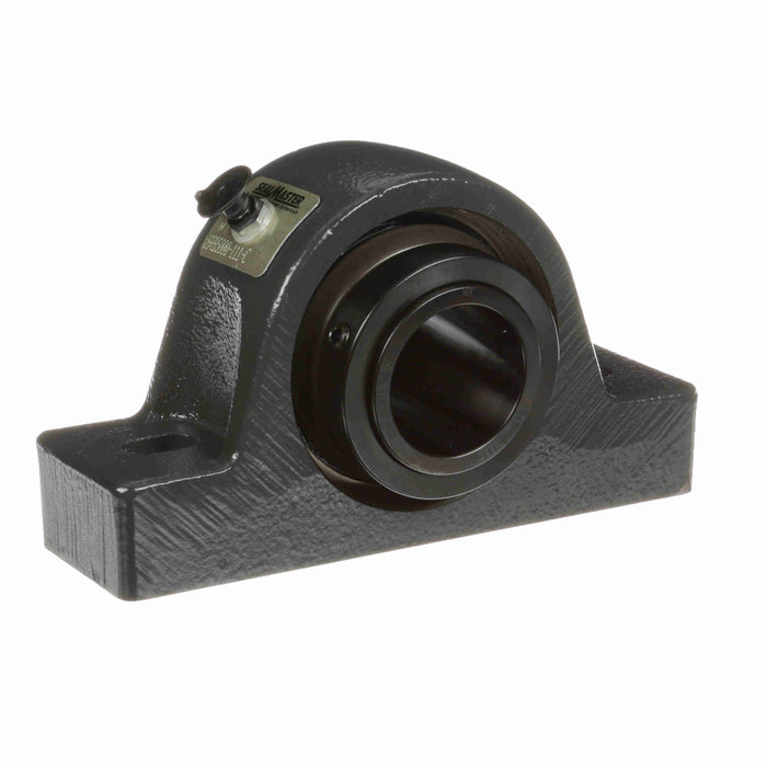 Sealmaster USRB5000-111-C Mounted Spherical Roller Bearings, Black Oxide Bearing, Pillow Block Bearings, 1-11/16" Diameter, Cast Iron Housing, Two Set Screw Lock Collars, Contact Seal, 