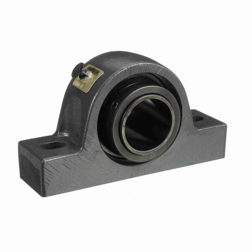 Sealmaster USRB5000-203 Mounted Spherical Roller Bearings, Black Oxide Bearing, Pillow Block Bearings, 2-3/16" Diameter, Cast Iron Housing, Two Set Screw Lock Collars, Felt Labyrinth Seal, 