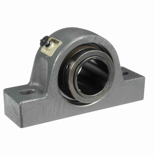 Sealmaster USRB5000-203-C Mounted Spherical Roller Bearings, Black Oxide Bearing, Pillow Block Bearings, 2-3/16" Diameter, Cast Iron Housing, Two Set Screw Lock Collars, Contact Seal, 