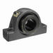 Sealmaster USRB5000-207 Mounted Spherical Roller Bearings, Black Oxide Bearing, Pillow Block Bearings, 2-7/16" Diameter, Cast Iron Housing, Two Set Screw Lock Collars, Felt Labyrinth Seal, 