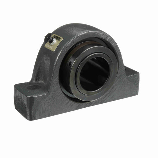 Sealmaster USRB5000-207-C Mounted Spherical Roller Bearings, Black Oxide Bearing, Pillow Block Bearings, 2-7/16" Diameter, Cast Iron Housing, Two Set Screw Lock Collars, Contact Seal, 