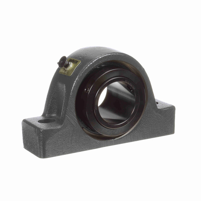 Sealmaster USRB5000-208-C Mounted Spherical Roller Bearings, Black Oxide Bearing, Pillow Block Bearings, 2-1/2" Diameter, Cast Iron Housing, Two Set Screw Lock Collars, Contact Seal, 