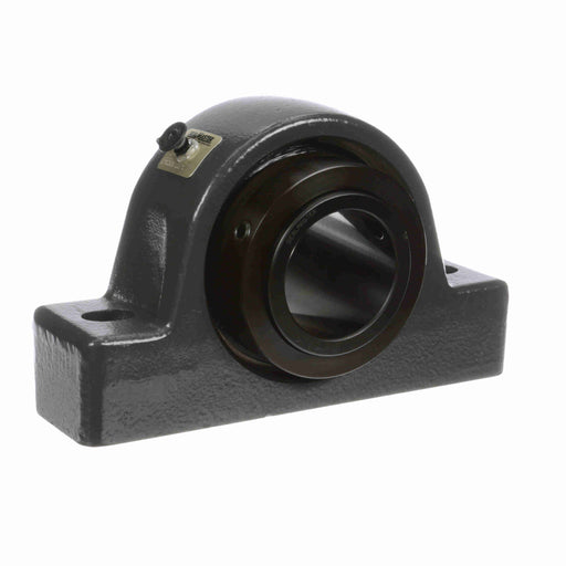 Sealmaster USRB5000-211-C Mounted Spherical Roller Bearings, Black Oxide Bearing, Pillow Block Bearings, 2-11/16" Diameter, Cast Iron Housing, Two Set Screw Lock Collars, Contact Seal, 