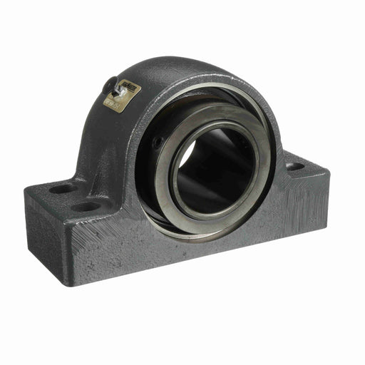 Sealmaster USRBF5000-215-C Mounted Spherical Roller Bearings, Black Oxide Bearing, 4 Bolt Pillow Block Bearings, 2-15/16" Diameter, Cast Iron Housing, Two Set Screw Lock Collars, Contact Seal, 