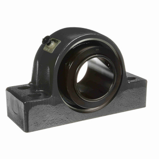 Sealmaster USRBF5000-300 Mounted Spherical Roller Bearings, Black Oxide Bearing, 4 Bolt Pillow Block Bearings, 3" Diameter, Cast Iron Housing, Two Set Screw Lock Collars, Felt Labyrinth Seal, 