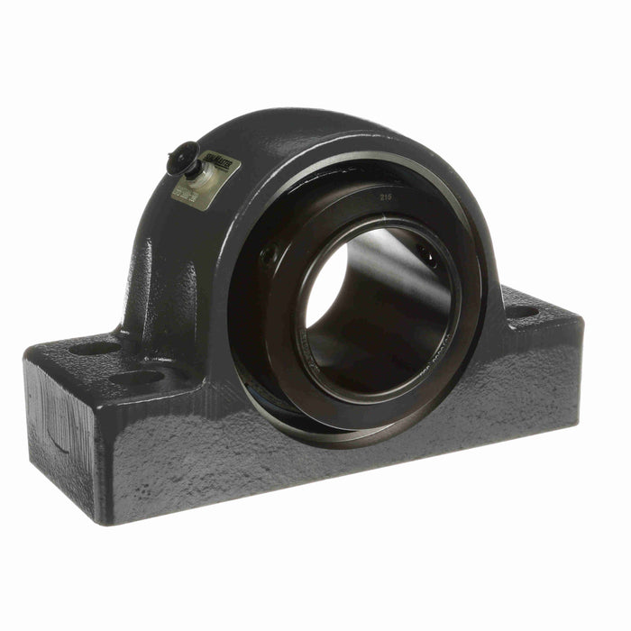 Sealmaster USRBF5000-303 Mounted Spherical Roller Bearings, Black Oxide Bearing, 4 Bolt Pillow Block Bearings, 3-3/16" Diameter, Cast Iron Housing, Two Set Screw Lock Collars, Felt Labyrinth Seal, 