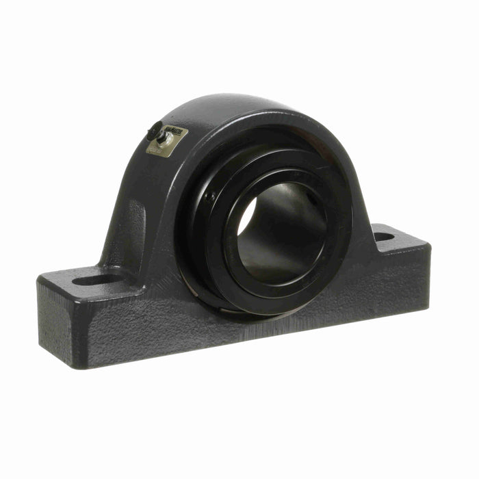 Sealmaster USRB5000-303 Mounted Spherical Roller Bearings, Black Oxide Bearing, Pillow Block Bearings, 3-3/16" Diameter, Cast Iron Housing, Two Set Screw Lock Collars, Felt Labyrinth Seal, 