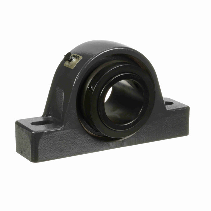 Sealmaster USRB5000-303-C Mounted Spherical Roller Bearings, Black Oxide Bearing, Pillow Block Bearings, 3-3/16" Diameter, Cast Iron Housing, Two Set Screw Lock Collars, Contact Seal, 