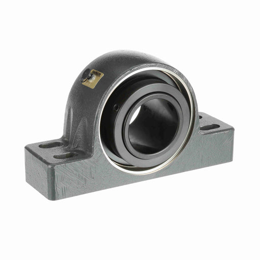 Sealmaster USRBF5000A-315-C Mounted Spherical Roller Bearings, Black Oxide Bearing, 4 Bolt Pillow Block Bearings, 3-15/16" Diameter, Cast Iron Housing, Adapter Locking, Contact Seal, 