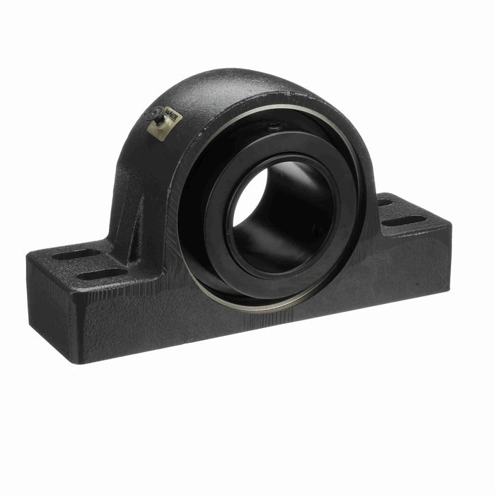 Sealmaster USRB5000E-415-C Mounted Spherical Roller Bearings, Black Oxide Bearing, 4 Bolt Pillow Block Bearings, 4-15/16" Diameter, Cast Iron Housing, Two Set Screw Lock Collars, Contact Seal, 