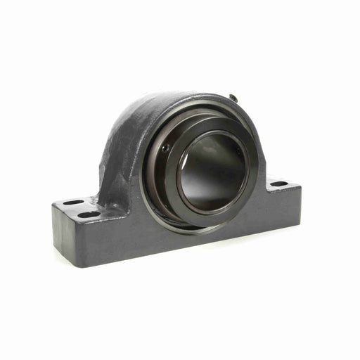 Sealmaster USRB5000-415-C Mounted Spherical Roller Bearings, Black Oxide Bearing, 4 Bolt Pillow Block Bearings, 4-15/16" Diameter, Cast Iron Housing, Two Set Screw Lock Collars, Contact Seal, 