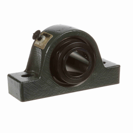 Sealmaster USRB5000E-111-C Mounted Spherical Roller Bearings, Black Oxide Bearing, Pillow Block Bearings, 1-11/16" Diameter, Cast Iron Housing, Two Set Screw Lock Collars, Contact Seal, 