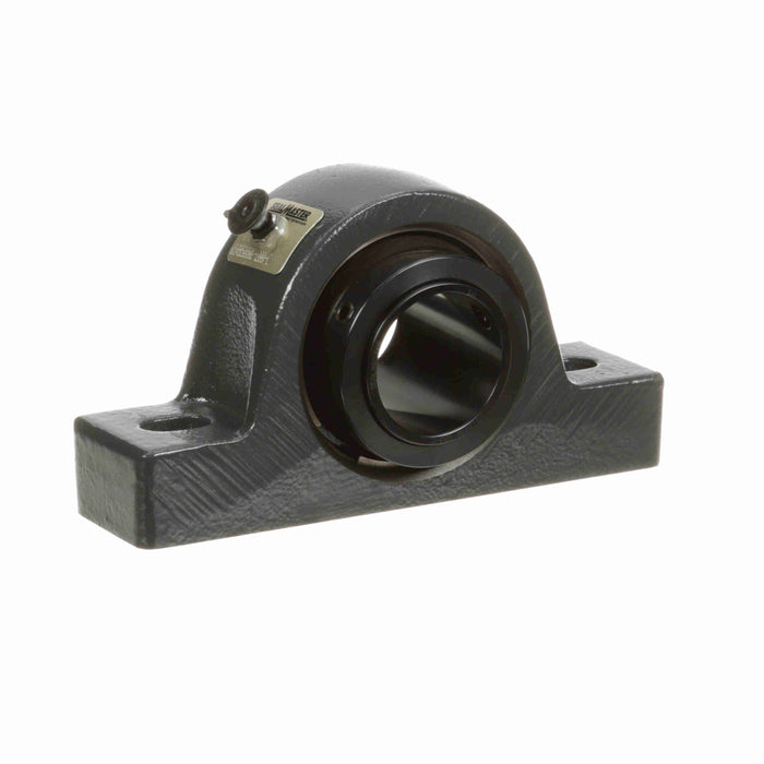 Sealmaster USRB5000E-200-C Mounted Spherical Roller Bearings, Black Oxide Bearing, Pillow Block Bearings, 2" Diameter, Cast Iron Housing, Two Set Screw Lock Collars, Contact Seal, 