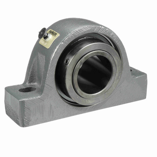 Sealmaster USRB5000E-207 Mounted Spherical Roller Bearings, Black Oxide Bearing, Pillow Block Bearings, 2-7/16" Diameter, Cast Iron Housing, Two Set Screw Lock Collars, Felt Labyrinth Seal, 