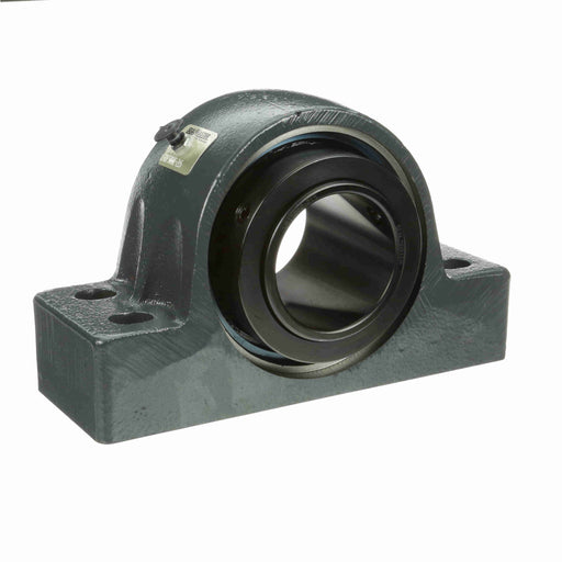 Sealmaster USRBF5000E-215 GT Mounted Spherical Roller Bearings, Black Oxide Bearing, 4 Bolt Pillow Block Bearings, 2-15/16" Diameter, Cast Iron Housing, Two Set Screw Lock Collars, Felt Labyrinth Seal, 