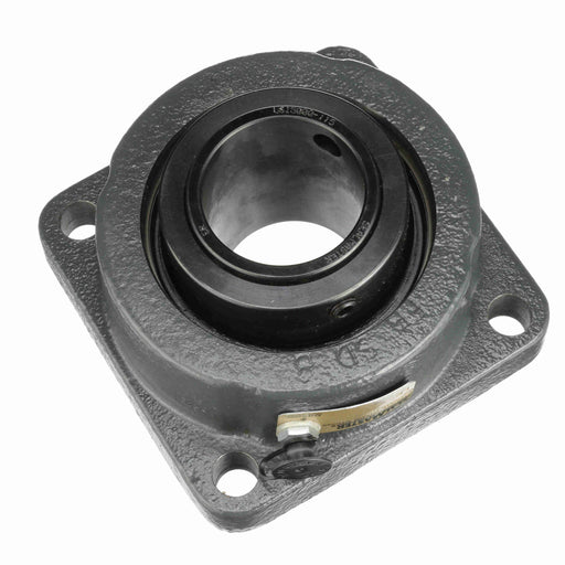 Sealmaster USFB5000-115 Mounted Spherical Roller Bearings, Black Oxide Bearing, 4 Bolt Flange Bearings, 1-15/16" Diameter, Cast Iron Housing, Two Set Screw Lock Collars, Felt Labyrinth Seal, 