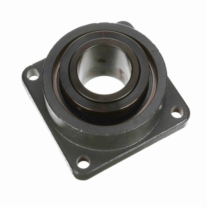 Sealmaster USFB5000-300 Mounted Spherical Roller Bearings, Black Oxide Bearing, 4 Bolt Flange Bearings, 3" Diameter, Cast Iron Housing, Two Set Screw Lock Collars, Felt Labyrinth Seal, 