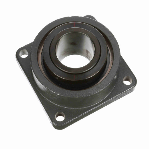 Sealmaster USFB5000-303 Mounted Spherical Roller Bearings, Black Oxide Bearing, 4 Bolt Flange Bearings, 3-3/16" Diameter, Cast Iron Housing, Two Set Screw Lock Collars, Felt Labyrinth Seal, 