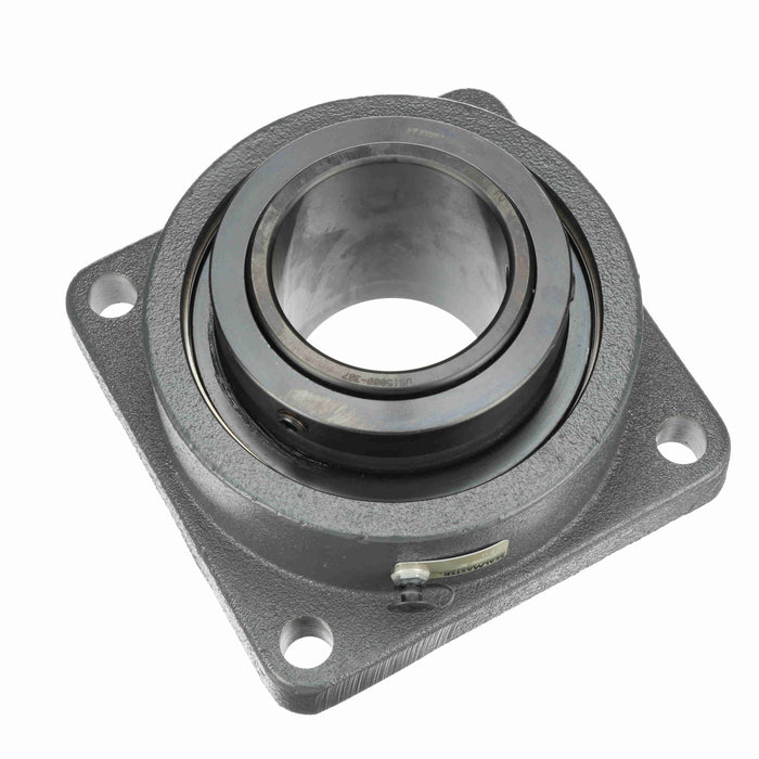 Sealmaster USFB5000-211 Mounted Spherical Roller Bearings, Black Oxide Bearing, 4 Bolt Flange Bearings, 2-11/16" Diameter, Cast Iron Housing, Two Set Screw Lock Collars, Felt Labyrinth Seal, 