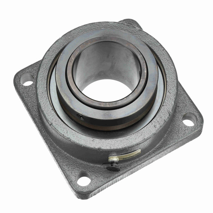 Sealmaster USFB5000-112-C Mounted Spherical Roller Bearings, Black Oxide Bearing, 4 Bolt Flange Bearings, 1-3/4" Diameter, Cast Iron Housing, Two Set Screw Lock Collars, Contact Seal, 