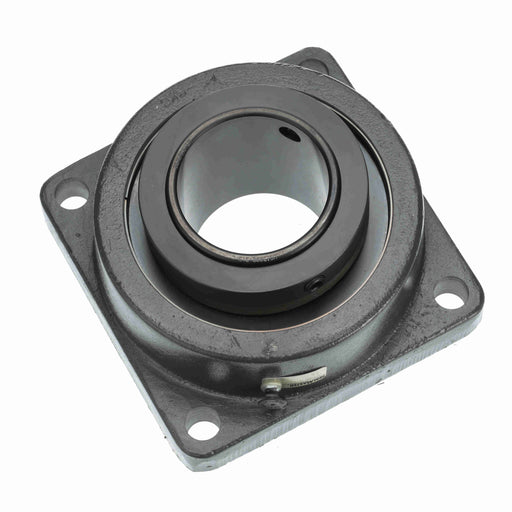 Sealmaster USFB5000-315-C Mounted Spherical Roller Bearings, Black Oxide Bearing, 4 Bolt Flange Bearings, 3-15/16" Diameter, Cast Iron Housing, Two Set Screw Lock Collars, Contact Seal, 